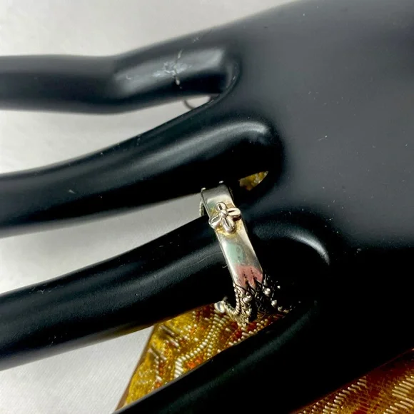 Barbara Bixby most beautiful Peridot sterling and 18k accents gold ring - Picture 4 of 7